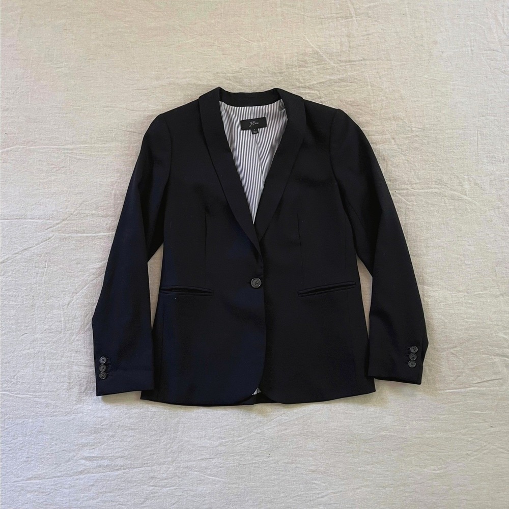 NWOT J.Crew Parke Wool Blazer 4 Black